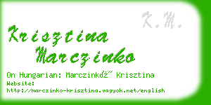 krisztina marczinko business card